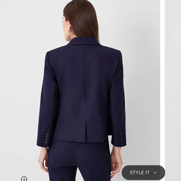 NWT Ann Taylor Navy Blue Dress Pants or Suit Pants in Stretch Cotton - Picture 5 of 7